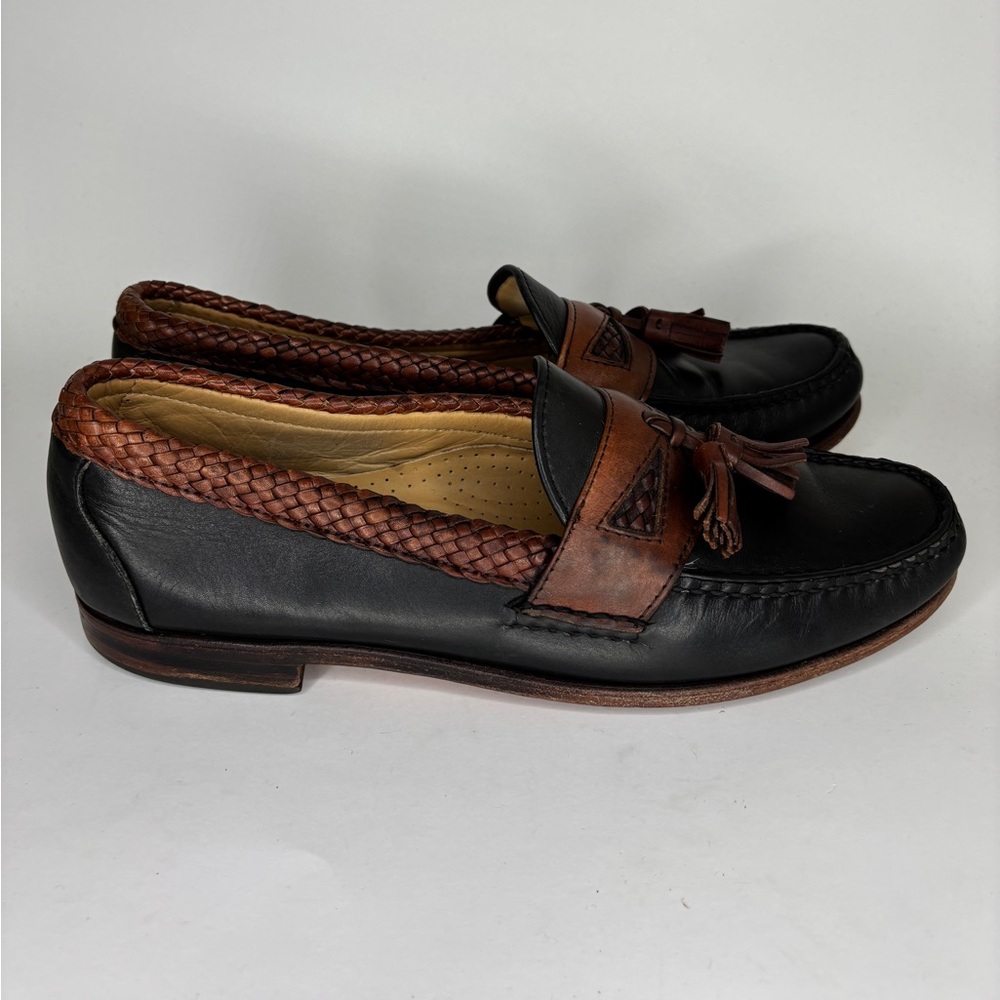 Allen Edmonds Maxfield Woven Leather Tassel Loafer Dress Shoes Men Size 10B USA